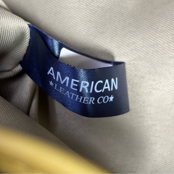 American Leather Company Green Smooth Leather Tote Bag - Picture 9 of 12